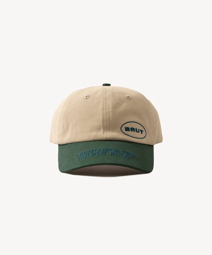 THE GOLDEN RULE CAP Hats and Caps ONE SIZE / ECRU / GREEN - BRUT Clothing