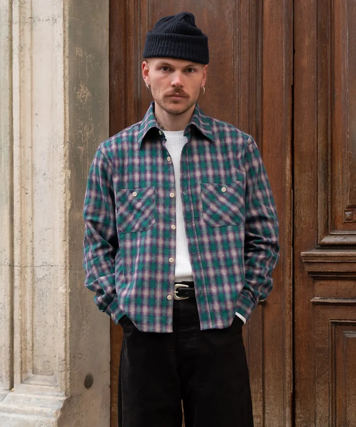 THE HIGH TRAIL SHIRT Shirts SMALL / TURQUOISE / PURPLE - BRUT Clothing