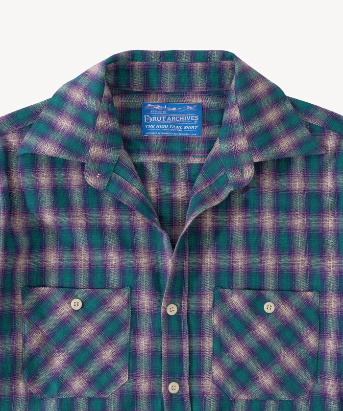 THE HIGH TRAIL SHIRT Shirts SMALL / TURQUOISE / PURPLE - BRUT Clothing