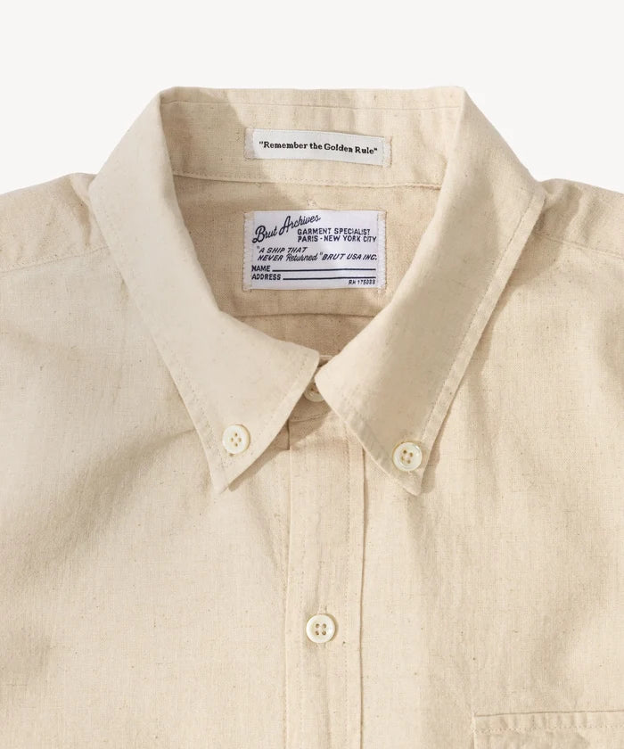 THE HIRONDELLE SHIRT Shirts X-SMALL / ECRU - BRUT Clothing