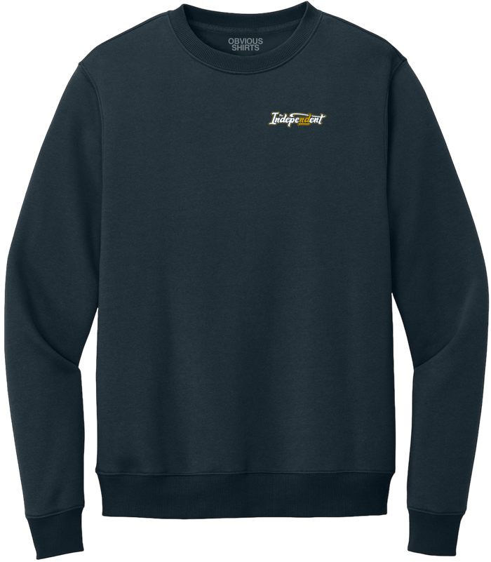 THE INDEPENDENT PODCAST LOGO LEFT CHEST. (CREW SWEATSHIRT) - OBVIOUS SHIRTS