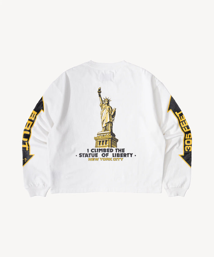 THE LIBERTY CLIMBER TEE T-Shirts X-SMALL / WHITE - BRUT Clothing