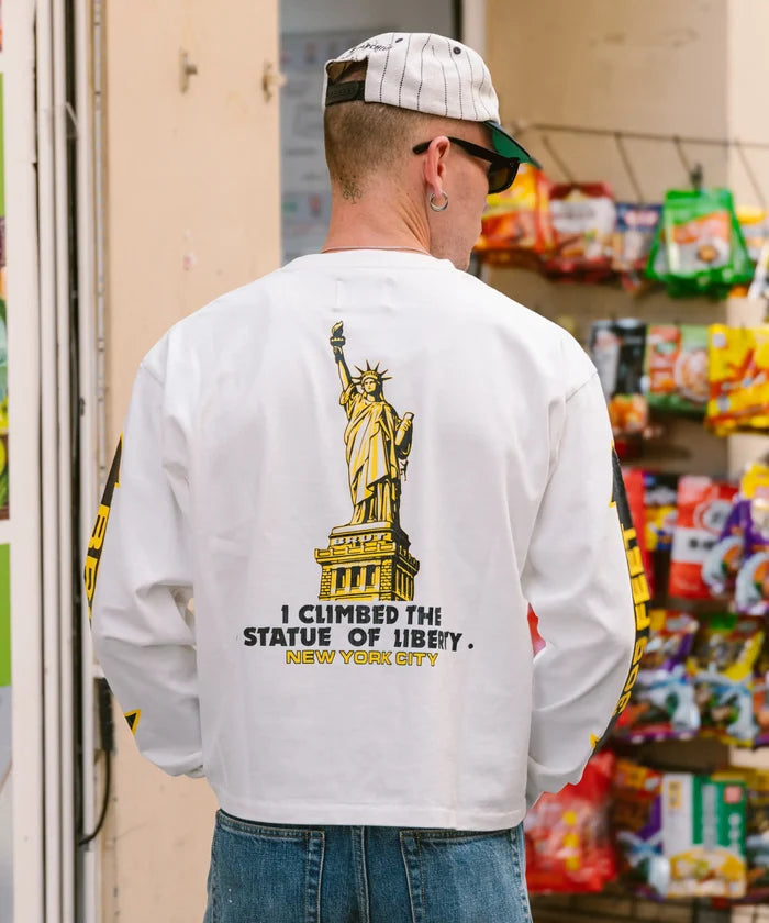 THE LIBERTY CLIMBER TEE T-Shirts X-SMALL / WHITE - BRUT Clothing