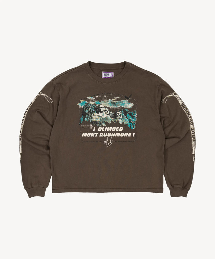 THE MONT RUSHMORE CLIMBER TEE T-Shirts X-SMALL / LIGHT BROWN - BRUT Clothing