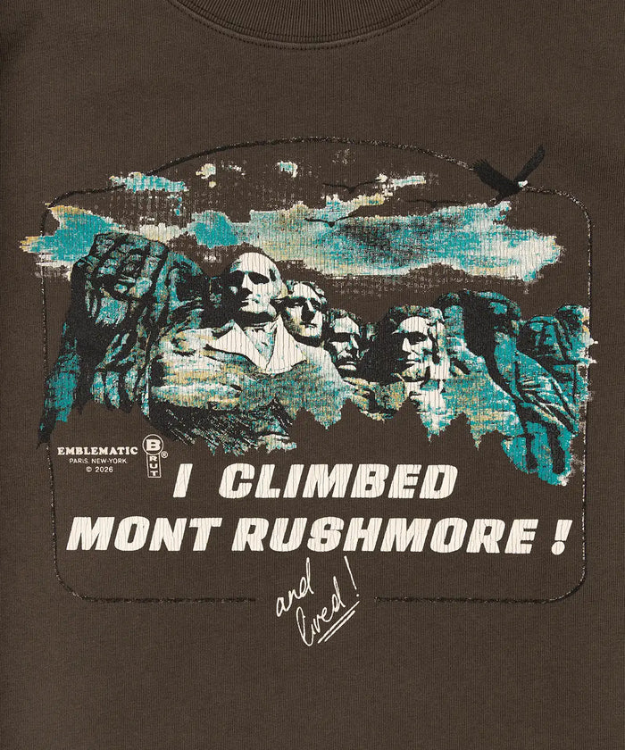 THE MONT RUSHMORE CLIMBER TEE T-Shirts X-SMALL / LIGHT BROWN - BRUT Clothing