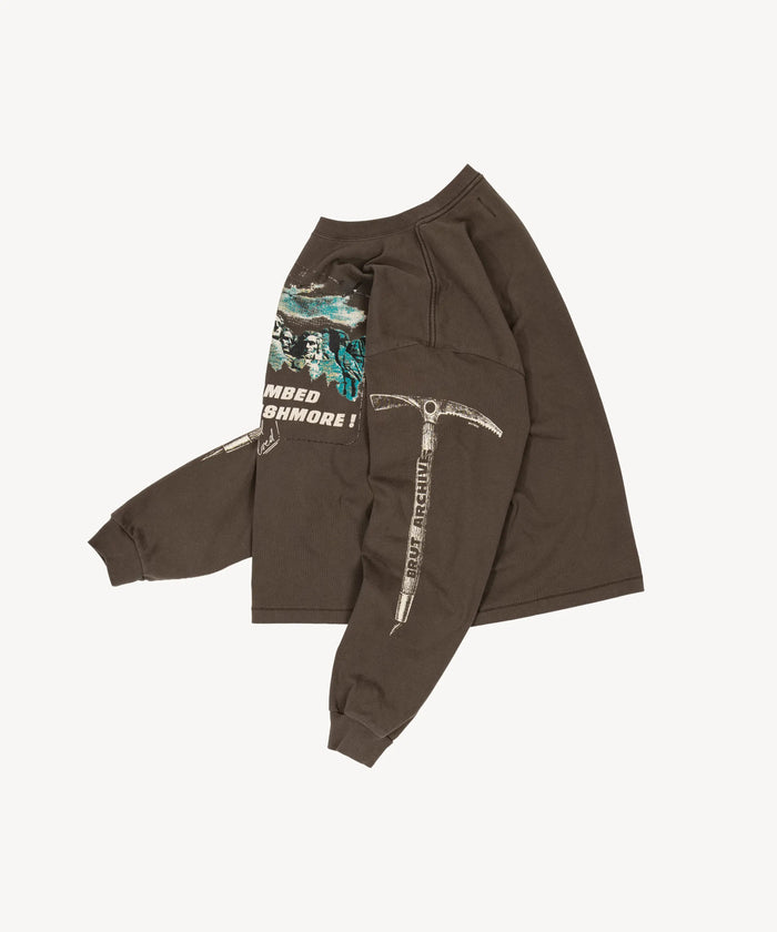 THE MONT RUSHMORE CLIMBER TEE T-Shirts X-SMALL / LIGHT BROWN - BRUT Clothing