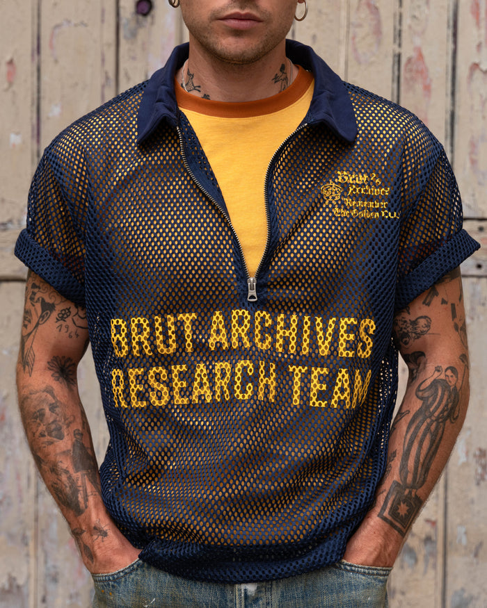 THE RESEARCH TEAM POLO T-Shirt X-SMALL / BLUE - BRUT Clothing