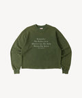 THE REVERSE CREWNECK Sweatshirts X-SMALL / FADED GREEN - BRUT Clothing