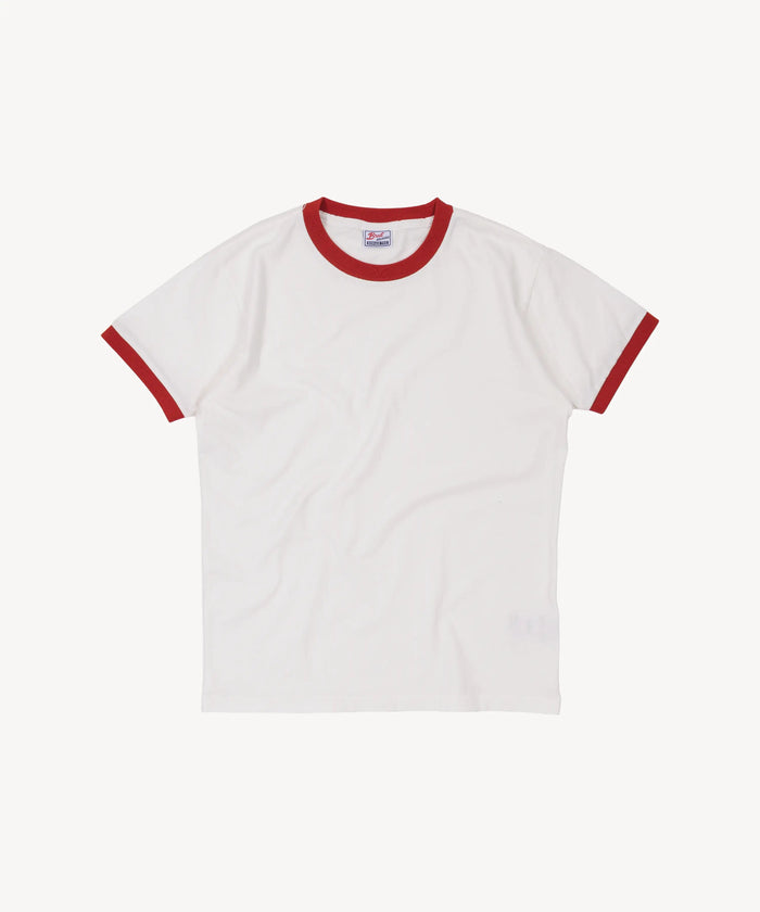THE RINGER TEE T-Shirts X-SMALL / WHITE / RED - BRUT Clothing