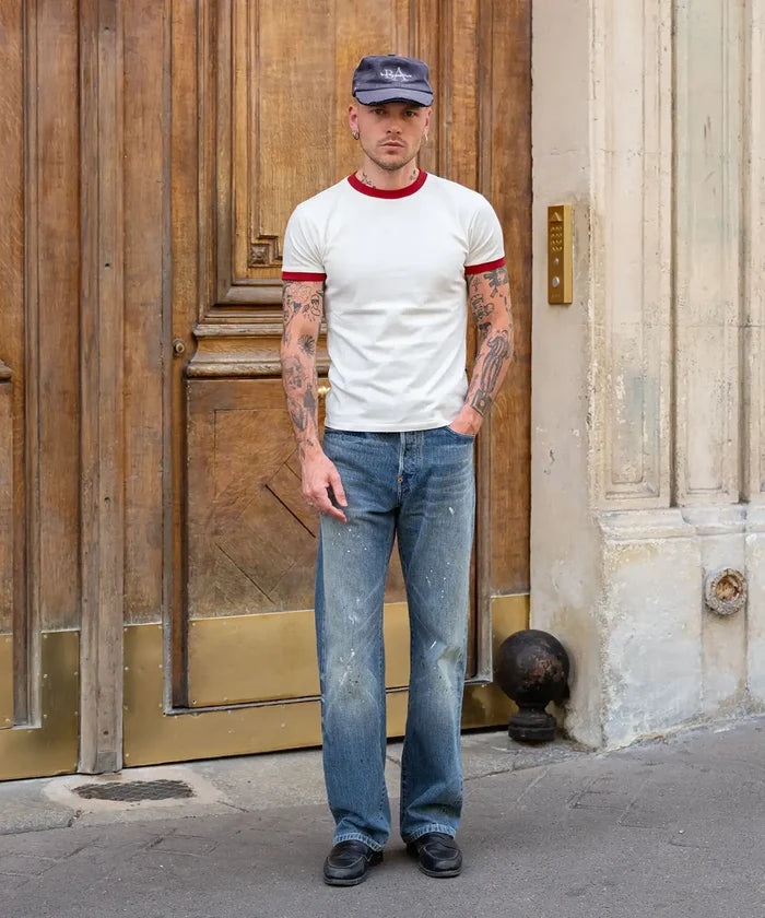 THE RINGER TEE T-Shirts X-SMALL / WHITE / RED - BRUT Clothing