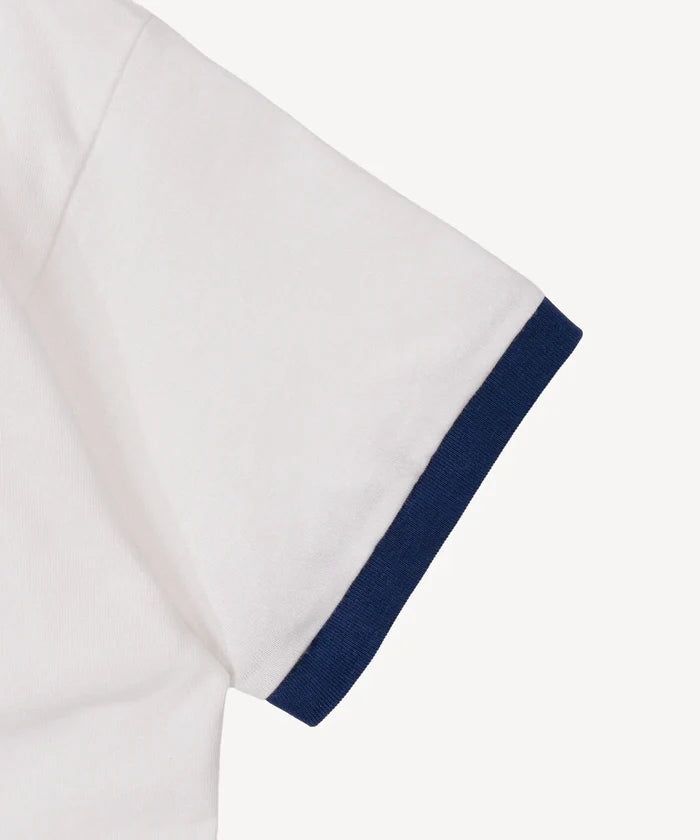 THE RINGER TEE T-Shirts X-SMALL / WHITE / BLUE - BRUT Clothing