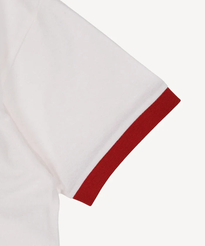 THE RINGER TEE T-Shirts X-SMALL / WHITE / RED - BRUT Clothing