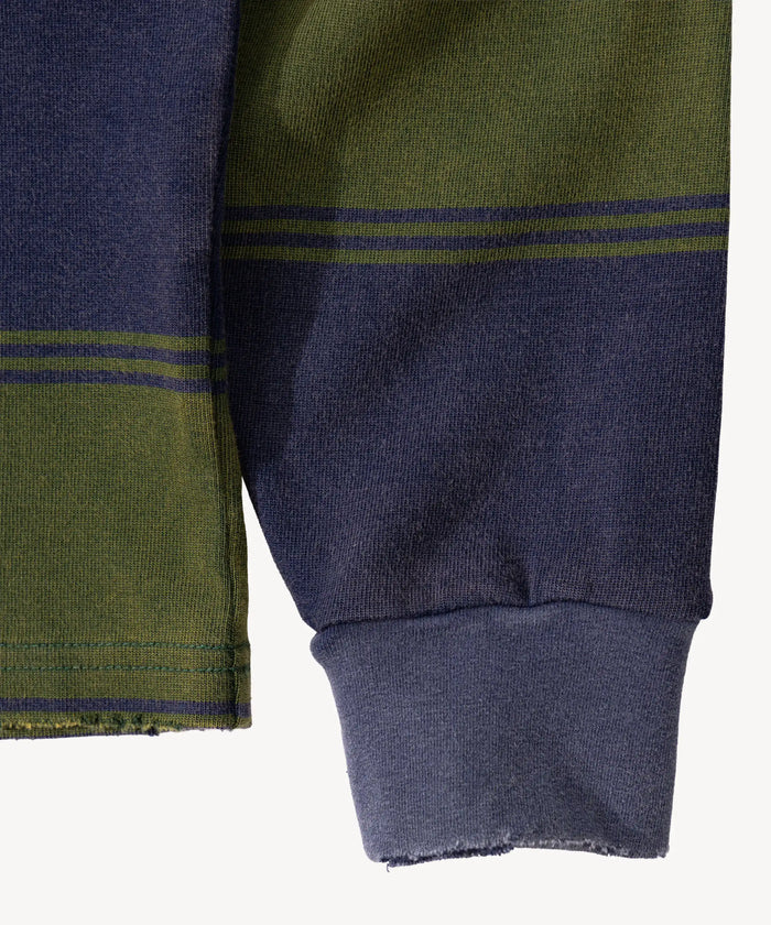 THE RUGBY POLO Sweatshirt X-SMALL / BLUE / GREEN - BRUT Clothing