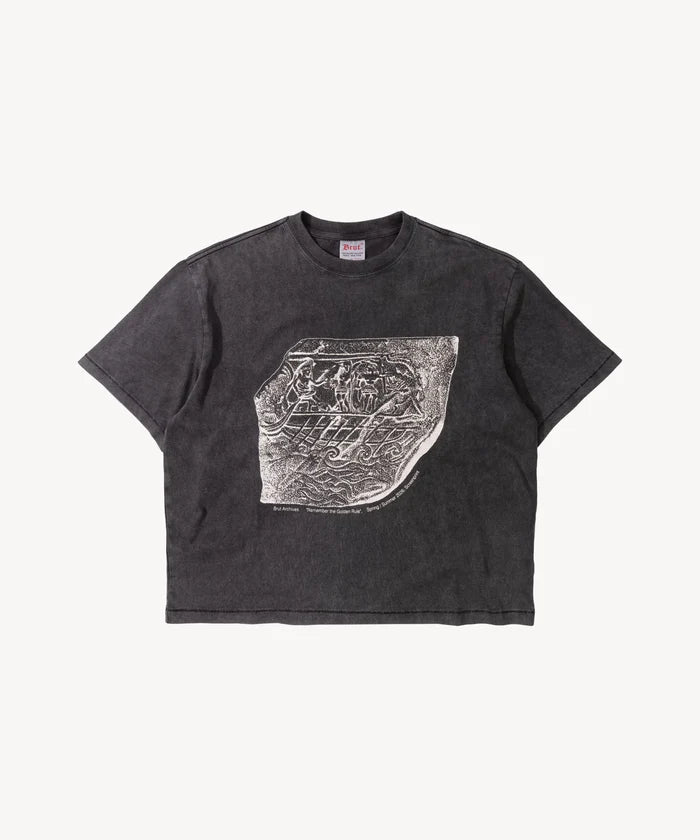 THE RUINS TEE T-Shirts X-SMALL / FADED BLACK - BRUT Clothing