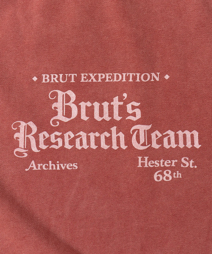 THE SHORT-SLEEVE CREWNECK Sweatshirts X-SMALL / FADED RED - BRUT Clothing