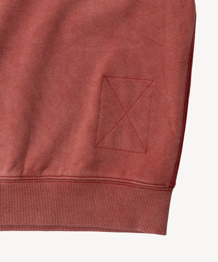THE SHORT-SLEEVE CREWNECK Sweatshirts X-SMALL / FADED RED - BRUT Clothing