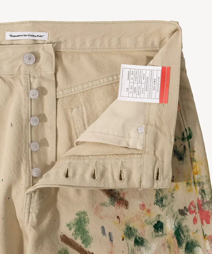 THE STAINED DENIM Pants US26 / FR36 / BEIGE - BRUT Clothing