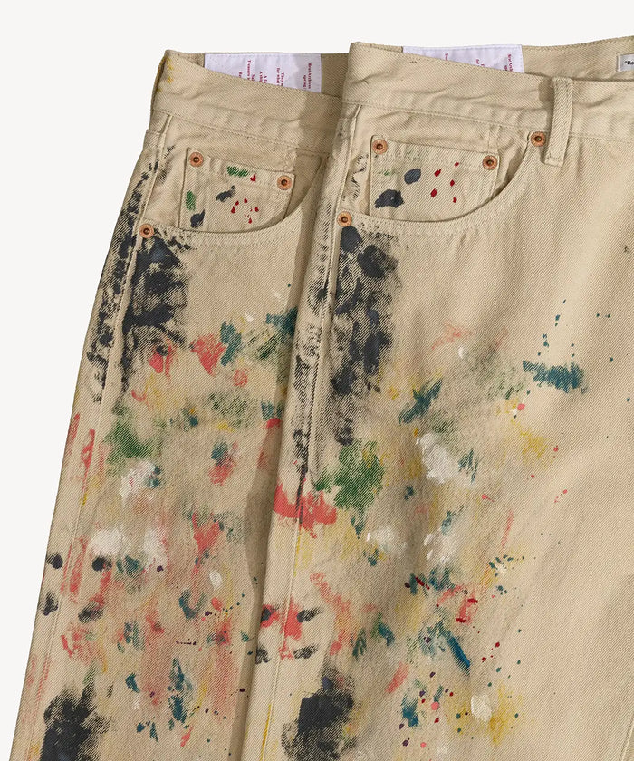 THE STAINED DENIM Pants US26 / FR36 / BEIGE - BRUT Clothing