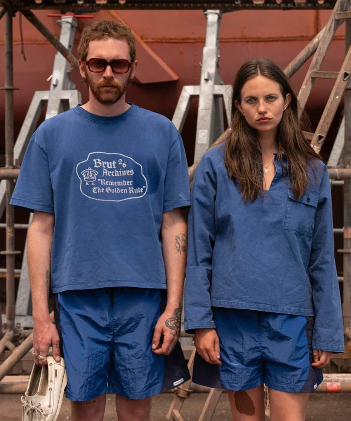 THE STAMP TEE T-Shirts X-SMALL / FADED BLUE - BRUT Clothing