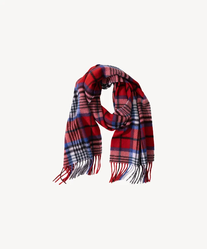 THE WOOL SCARF Accessories ONE SIZE / RED / WHITE - BRUT Clothing