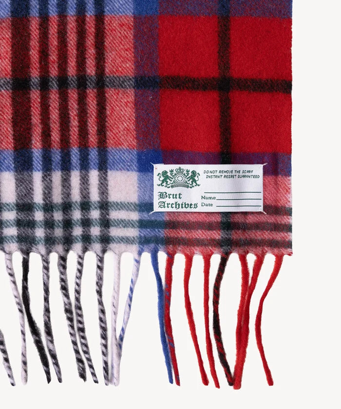 THE WOOL SCARF Accessories ONE SIZE / RED / WHITE - BRUT Clothing