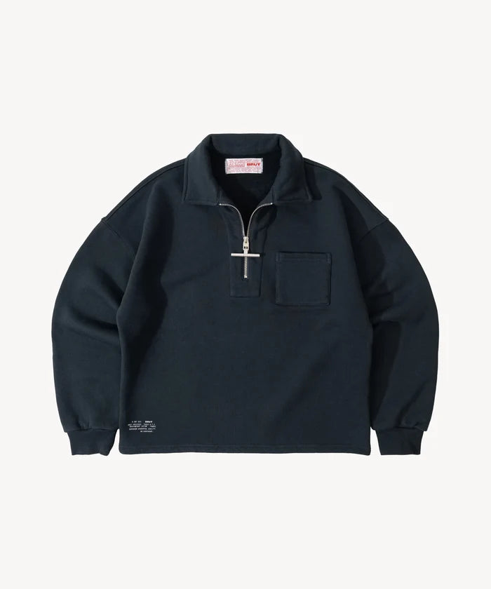 THE ZIPPED POLO Sweatshirts X-SMALL / DARK NAVY - BRUT Clothing