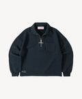 THE ZIPPED POLO Sweatshirts X-SMALL / DARK NAVY - BRUT Clothing