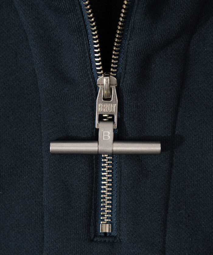 THE ZIPPED POLO Sweatshirts X-SMALL / DARK NAVY - BRUT Clothing