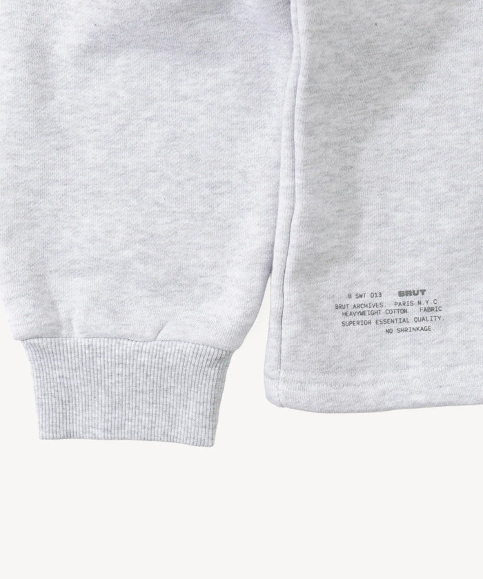 THE ZIPPED POLO Sweatshirts X-SMALL / HEATHER GREY - BRUT Clothing
