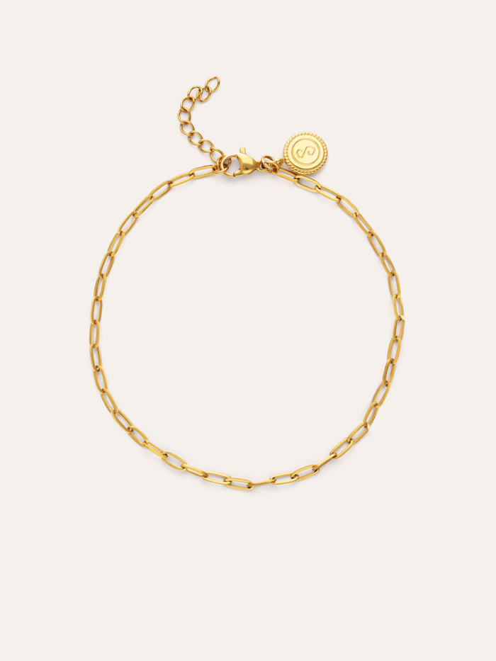 Tobillera Chic Acero Baño Oro