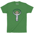 TOUCHDOWN JESUS. (KELLY GREEN) - OBVIOUS SHIRTS