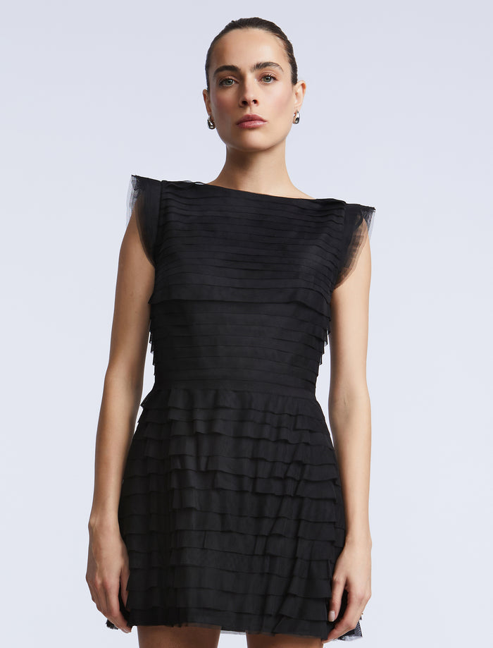 Tulle Tiered Mini Dress