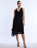 Twist And Drape Combo Dress