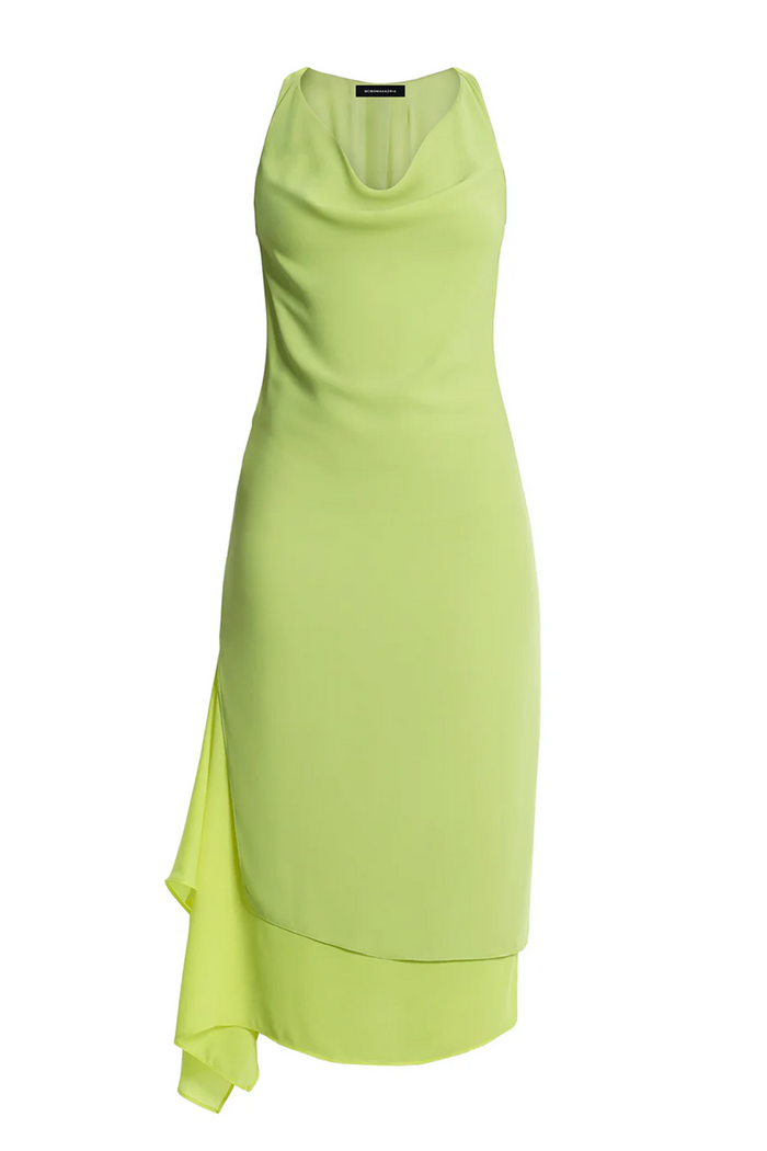 Twist And Drape Combo Dress