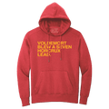 VOLDEMORT BLEW A SEVEN HORCRUX LEAD. (RED & GOLD) HOODED SWEATSHIRT - OBVIOUS SHIRTS