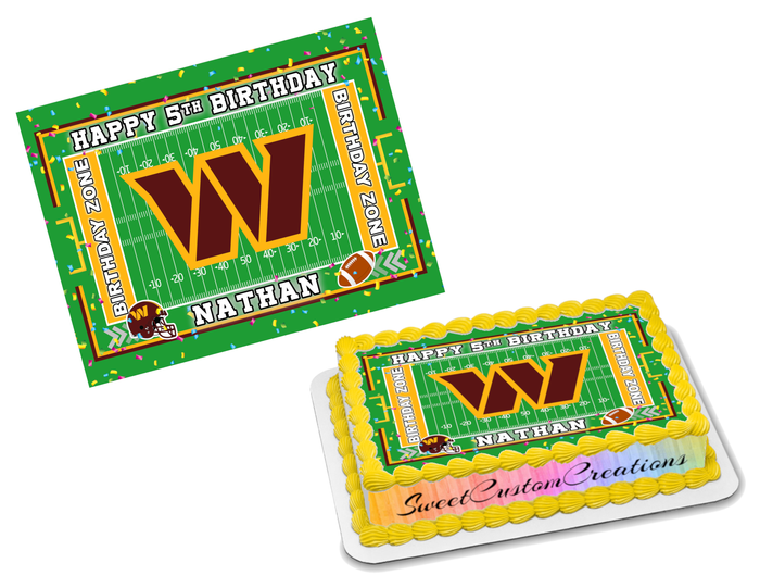 Washington Commanders Edible Image Frosting Sheet #75 (70+ sizes)